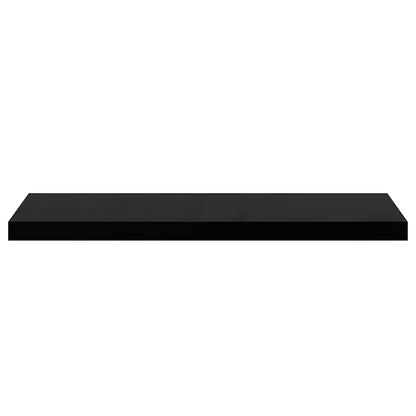 Floating Wall Shelves 4 pcs High Gloss Black 80x23.5x3.8 cm MDF