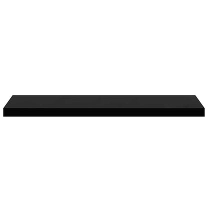 vidaXL Wall Shelf Set of 2 High gloss black Honeycomb MDF, metal