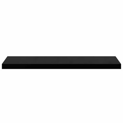 Floating Wall Shelves 4 pcs High Gloss Black 90x23.5x3.8 cm MDF