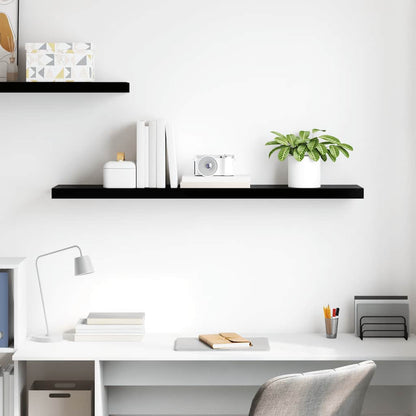 Floating Wall Shelf High Gloss Black 120x23.5x3.8 cm MDF
