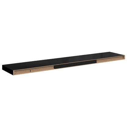 Floating Wall Shelves 2 pcs High Gloss Black 120x23.5x3.8 cm MDF