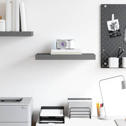 Wall Shelf High gloss grey Honeycomb MDF, metal 19.7 in