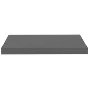 Floating Wall Shelf High Gloss Grey 50x23x3.8 cm MDF
