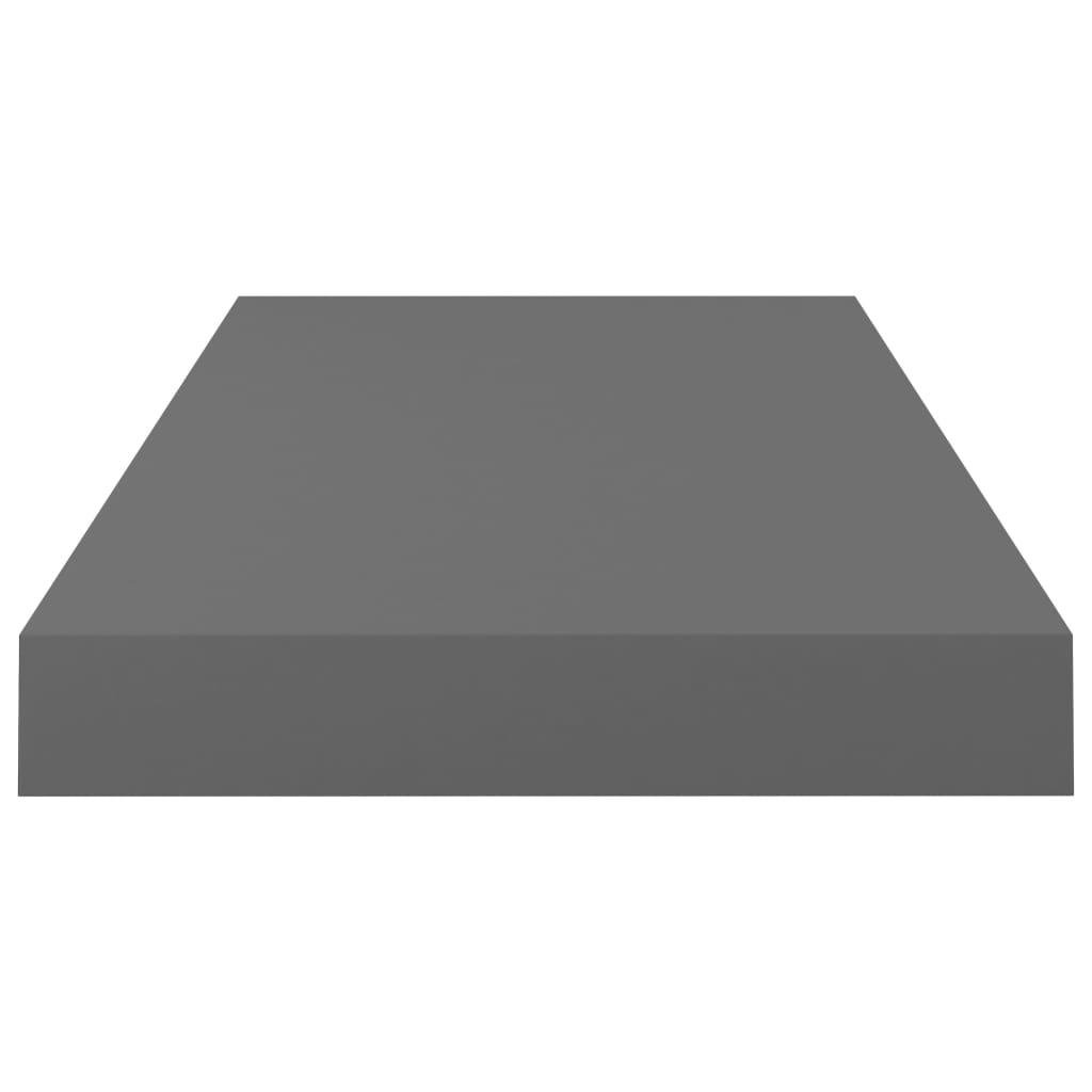 Wall Shelf High gloss grey Honeycomb MDF, metal 19.7 in