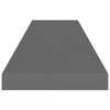 Floating Wall Shelf High Gloss Grey 90x23.5x3.8 cm MDF