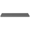 Floating Wall Shelves 2 pcs High Gloss Grey 90x23.5x3.8 cm MDF
