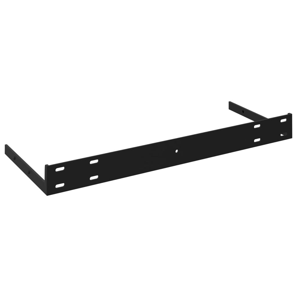 Floating Wall Shelves 2 pcs High Gloss Grey 90x23.5x3.8 cm MDF