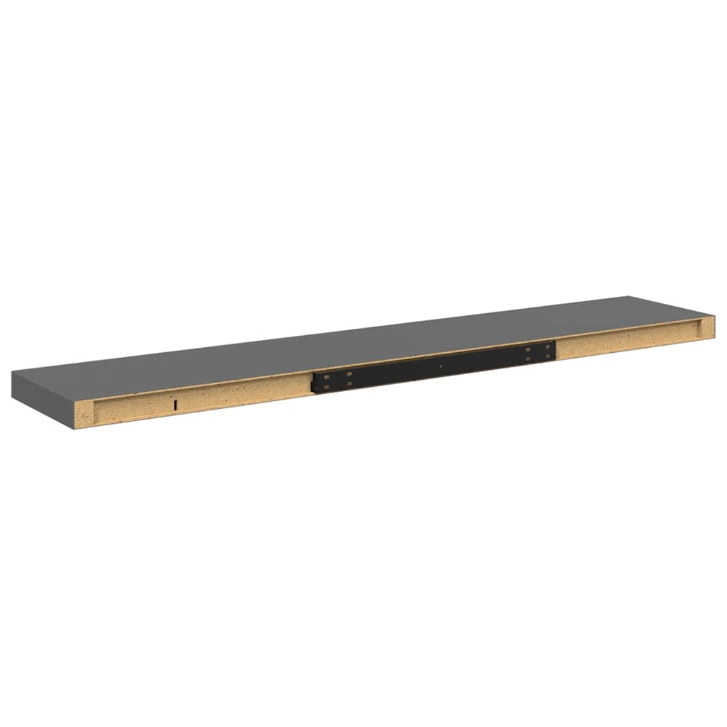 vidaXL Wall Shelf High gloss grey Honeycomb MDF Large