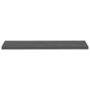 Floating Wall Shelves 2 pcs High Gloss Grey 120x23.5x3.8 cm MDF