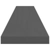 Floating Wall Shelves 2 pcs High Gloss Grey 120x23.5x3.8 cm MDF