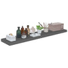 Floating Wall Shelves 2 pcs High Gloss Grey 120x23.5x3.8 cm MDF
