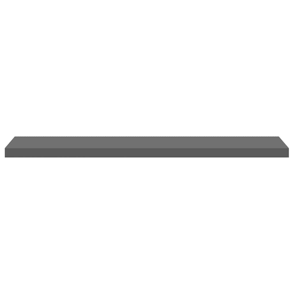 Floating Wall Shelves 4 pcs High Gloss Gray 47.2"x9.3"x1.5" MDF