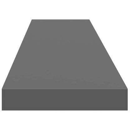 Floating Wall Shelves 4 pcs High Gloss Gray 47.2"x9.3"x1.5" MDF