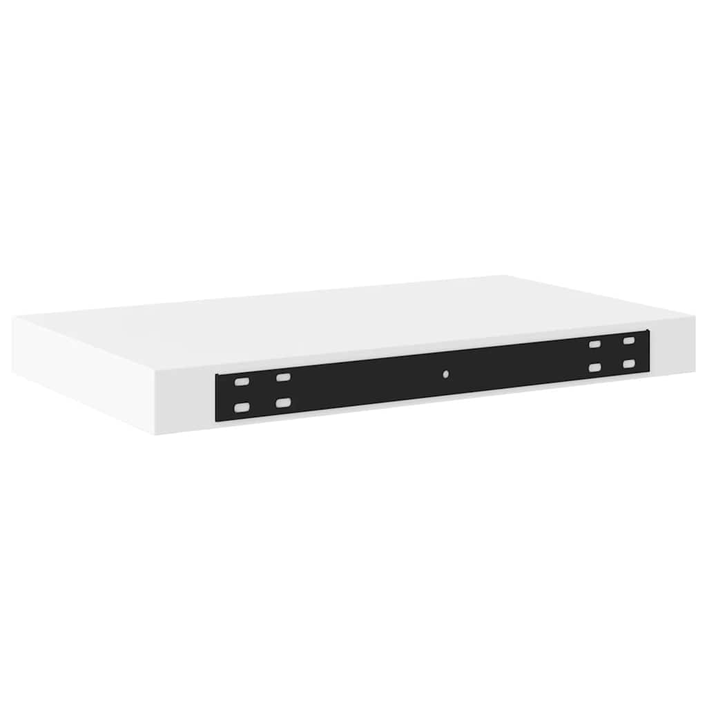 Wall Shelf Set of 2 White Honeycomb MDF, Metal 15.7 x 9.1 in