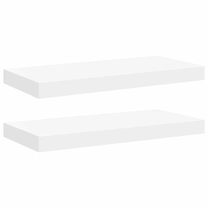 vidaXL Wall Shelf Set of 2 White Honeycomb MDF, metal Medium