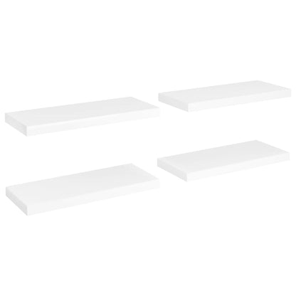 Wall Shelf Set of 4 White Honeycomb MDF, metal 23.6 in