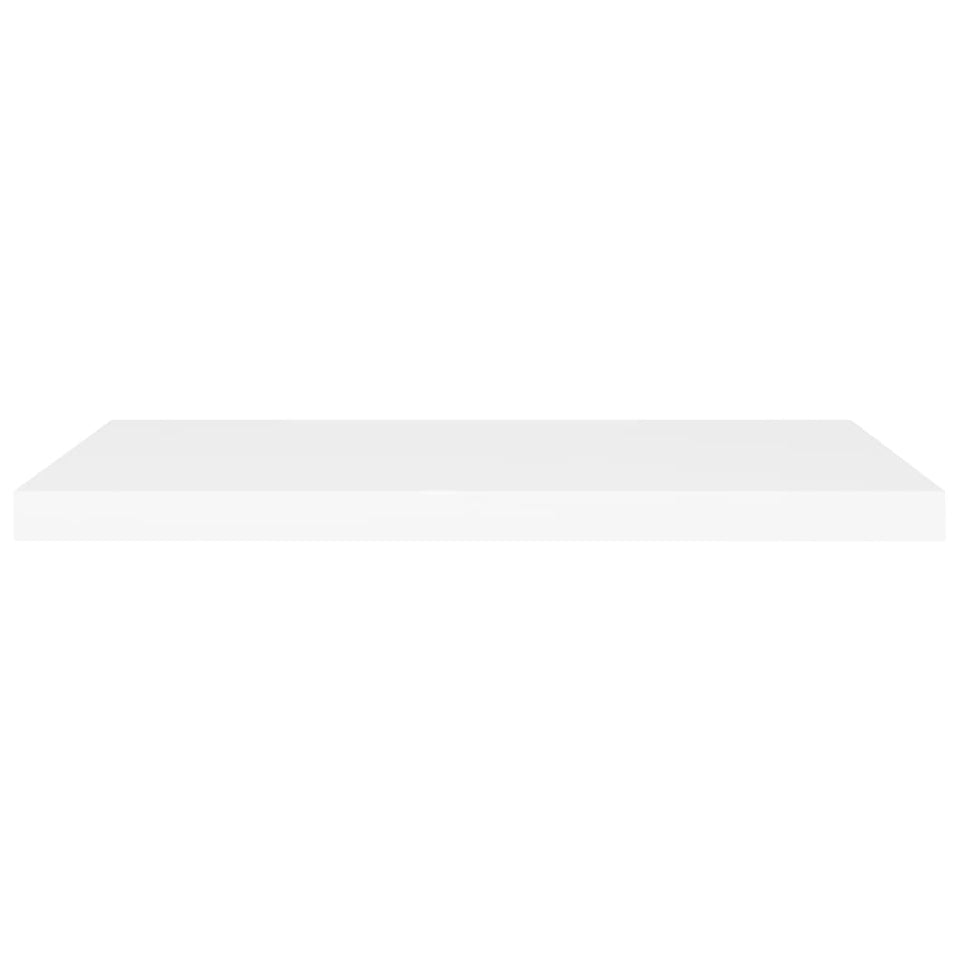 Floating Wall Shelf White 80x23.5x3.8 cm MDF