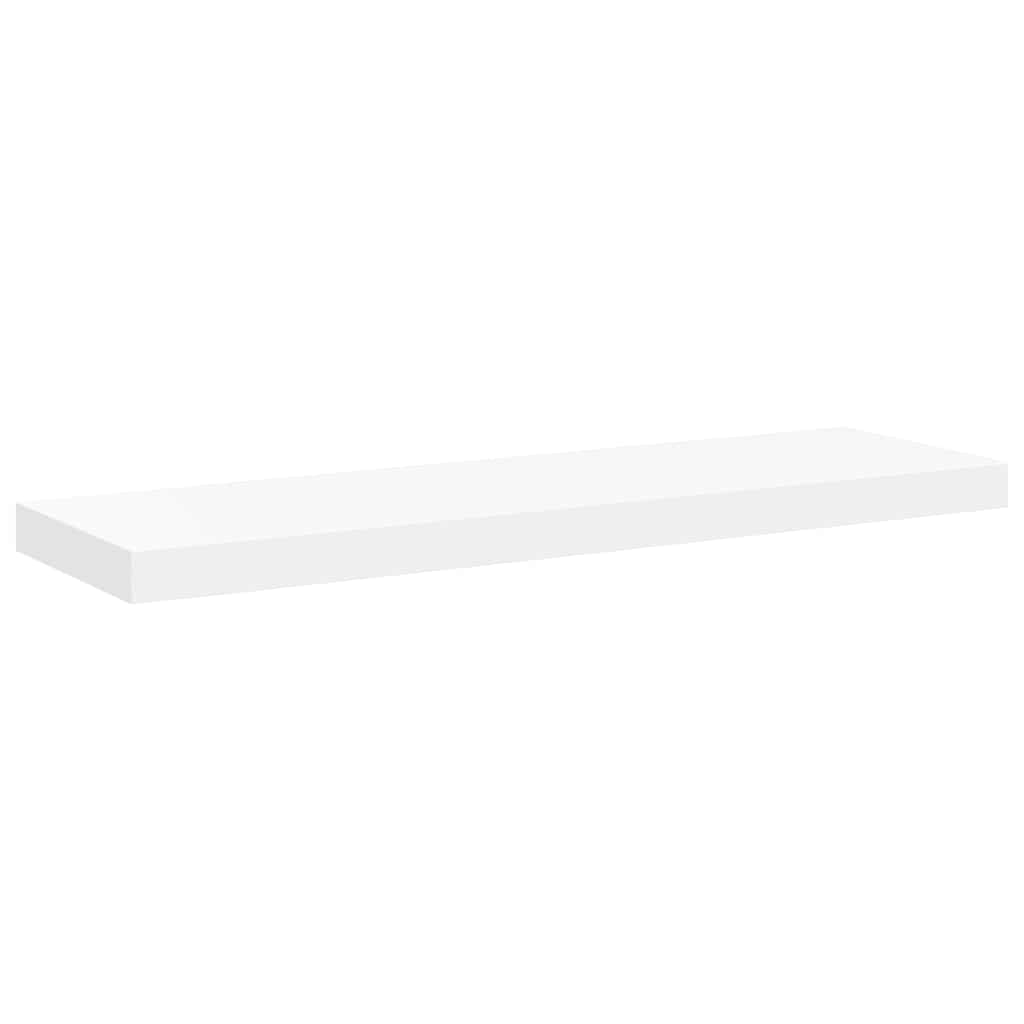 Floating Wall Shelves 2 pcs White 80x23.5x3.8 cm MDF