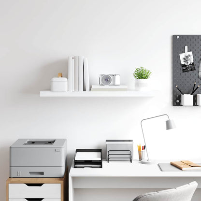 vidaXL Wall Shelf White Honeycomb MDF 35.4 x 9.3 x 1.5 in Wall mounting