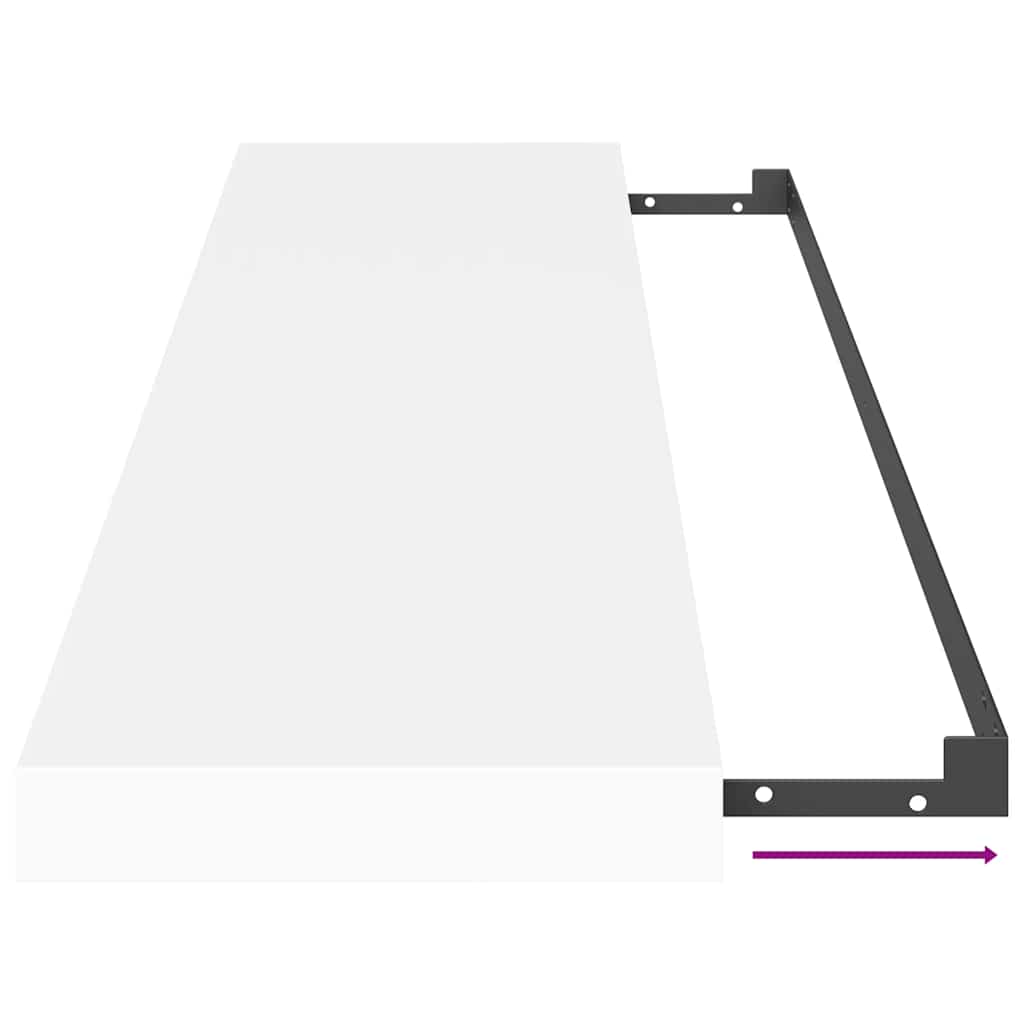 vidaXL Wall Shelf White Honeycomb MDF 35.4 x 9.3 x 1.5 in Wall mounting