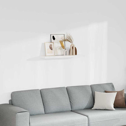 vidaXL Wall Shelf White Honeycomb MDF 35.4 x 9.3 x 1.5 in Wall mounting