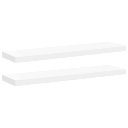 Floating Wall Shelves 2 pcs White 90x23.5x3.8 cm MDF