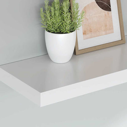Floating Wall Shelves 2 pcs White 90x23.5x3.8 cm MDF
