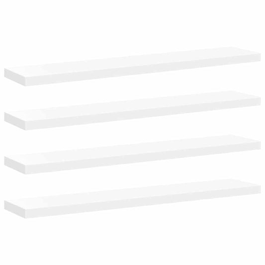 Wall Shelf | Set of 4 | White | Honeycomb MDF, metal