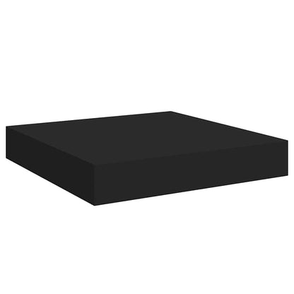 Floating Wall Shelves 4 pcs Black 23x23.5x3.8 cm MDF