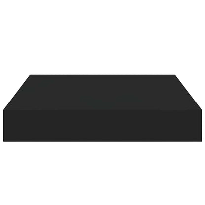 Floating Wall Shelves 4 pcs Black 23x23.5x3.8 cm MDF