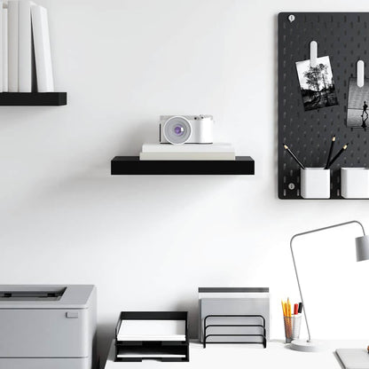 Floating Wall Shelf Black 40x23x3.8 cm MDF