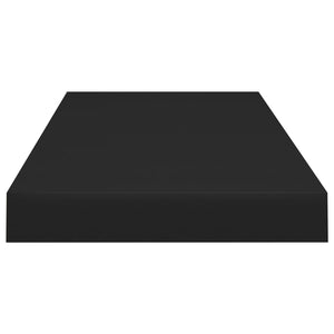 Floating Wall Shelves 2 pcs Black 60x23.5x3.8 cm MDF