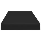 Floating Wall Shelves 2 pcs Black 60x23.5x3.8 cm MDF