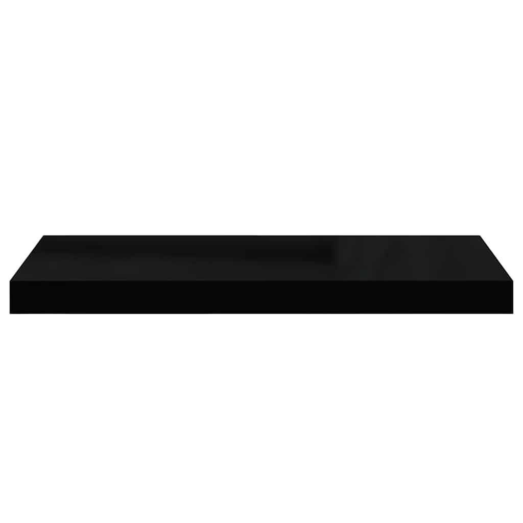 vidaXL Wall Shelf Set of 4 Black Honeycomb MDF, metal Medium