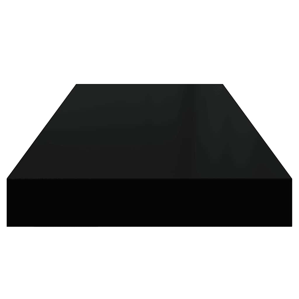 vidaXL Wall Shelf Set of 4 Black Honeycomb MDF, metal Medium