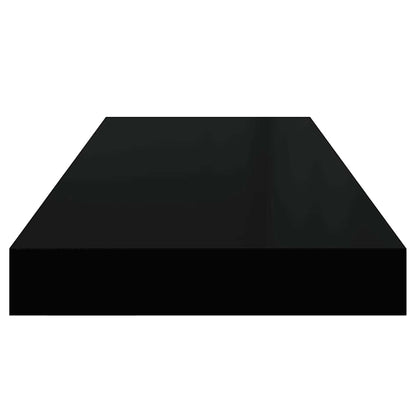 vidaXL Wall Shelf Set of 4 Black Honeycomb MDF, metal Medium
