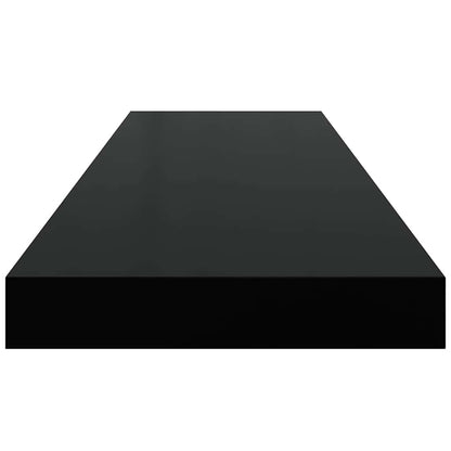 Floating Wall Shelves 2 pcs Black 80x23.5x3.8 cm MDF