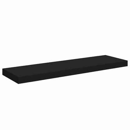 vidaXL Wall Shelf Set of 4 Black Honeycomb MDF, Metal Medium