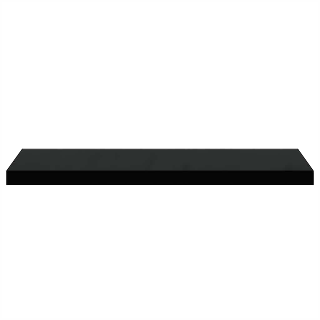 vidaXL Wall Shelf Set of 4 Black Honeycomb MDF, Metal Medium