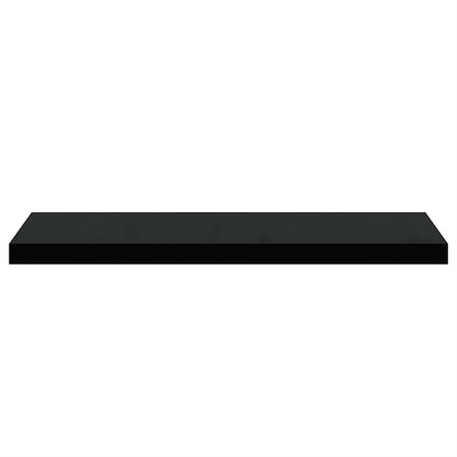 vidaXL Wall Shelf Set of 4 Black Honeycomb MDF, Metal Medium