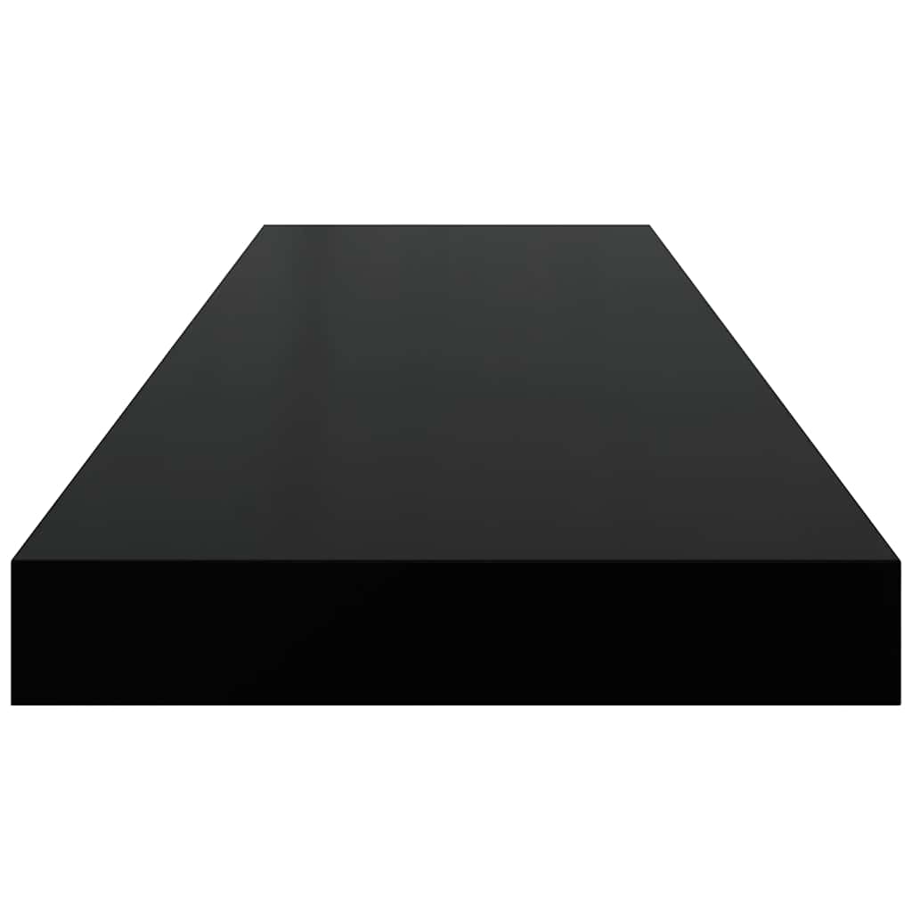 vidaXL Wall Shelf Set of 4 Black Honeycomb MDF, Metal Medium