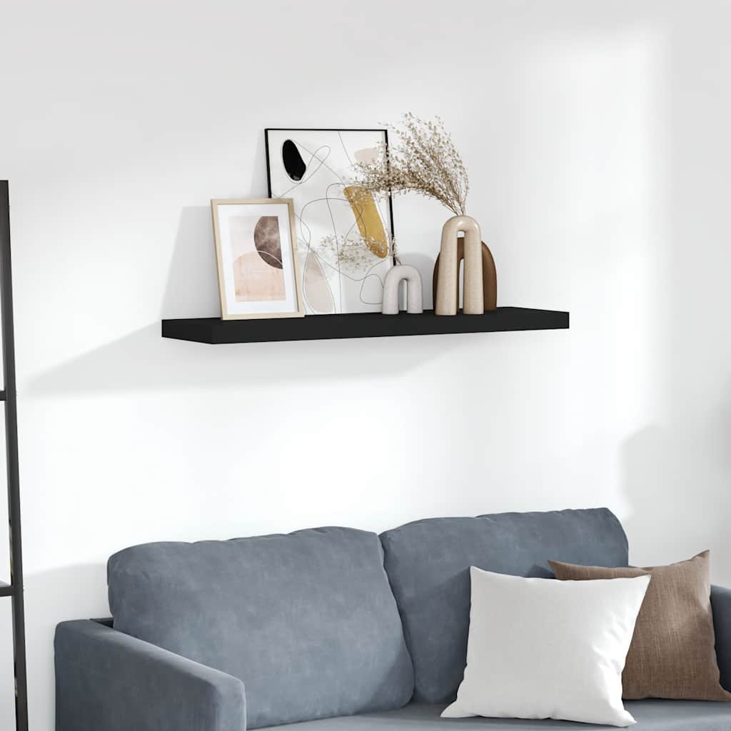Wall Shelf Black Honeycomb MDF, metal Medium Wall Shelf