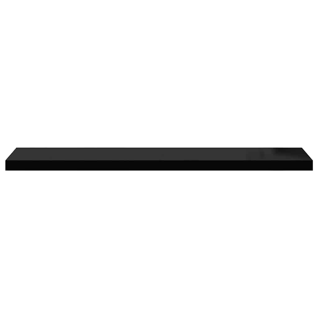 Floating Wall Shelf Black 120x23.5x3.8 cm MDF