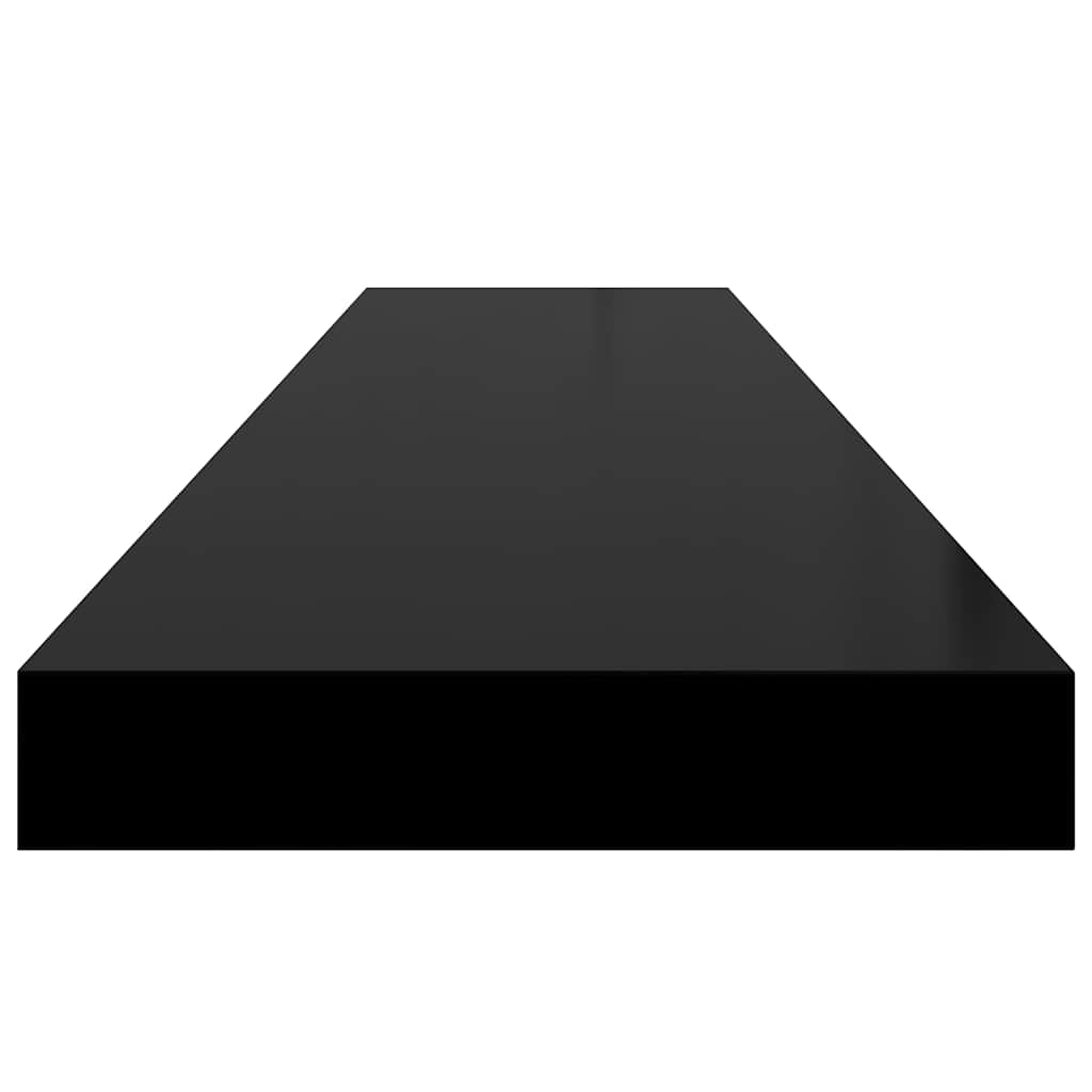 Floating Wall Shelf Black 120x23.5x3.8 cm MDF