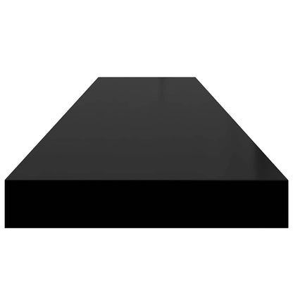 Floating Wall Shelves 4 pcs Black 120x23.5x3.8 cm MDF