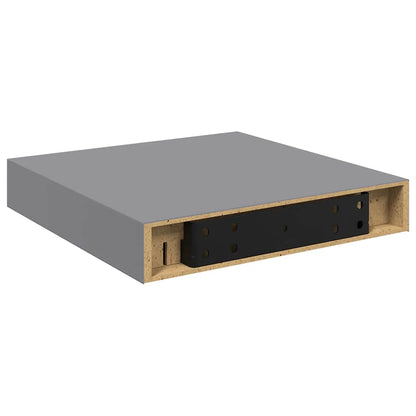 Wall Shelf Grey Honeycomb MDF, Metal 9.1 x 9.3 x 1.5 in