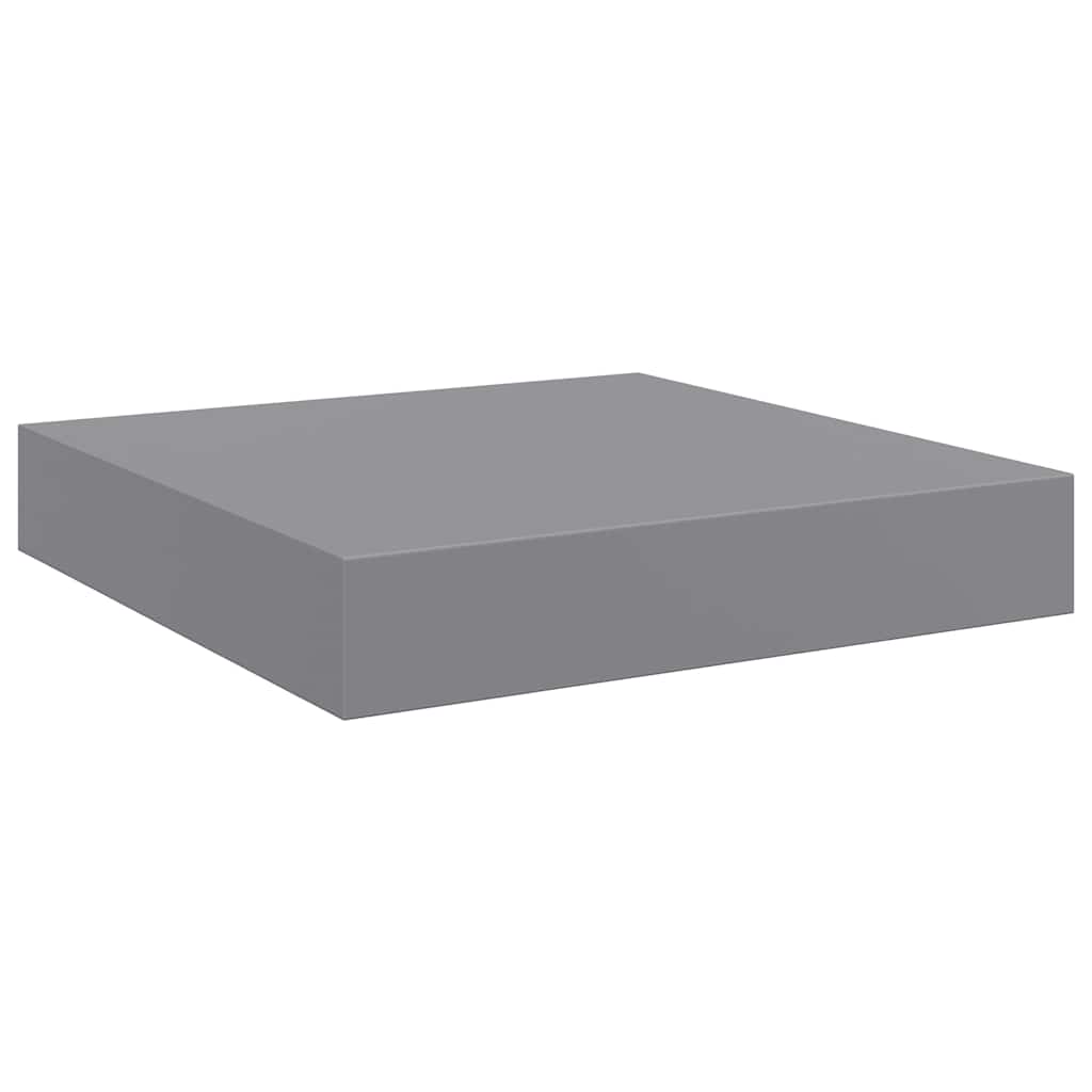 Floating Wall Shelves 4 pcs Grey 23x23.5x3.8 cm MDF