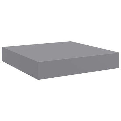 Floating Wall Shelves 4 pcs Grey 23x23.5x3.8 cm MDF