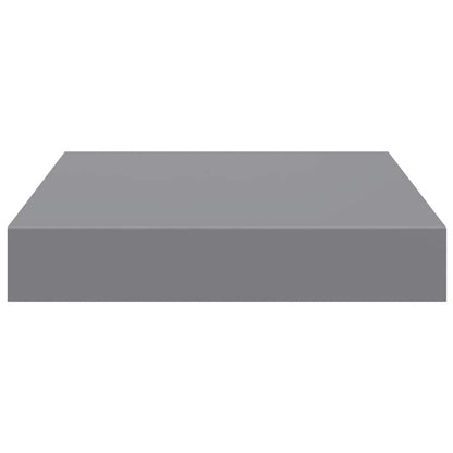 Floating Wall Shelves 4 pcs Grey 23x23.5x3.8 cm MDF