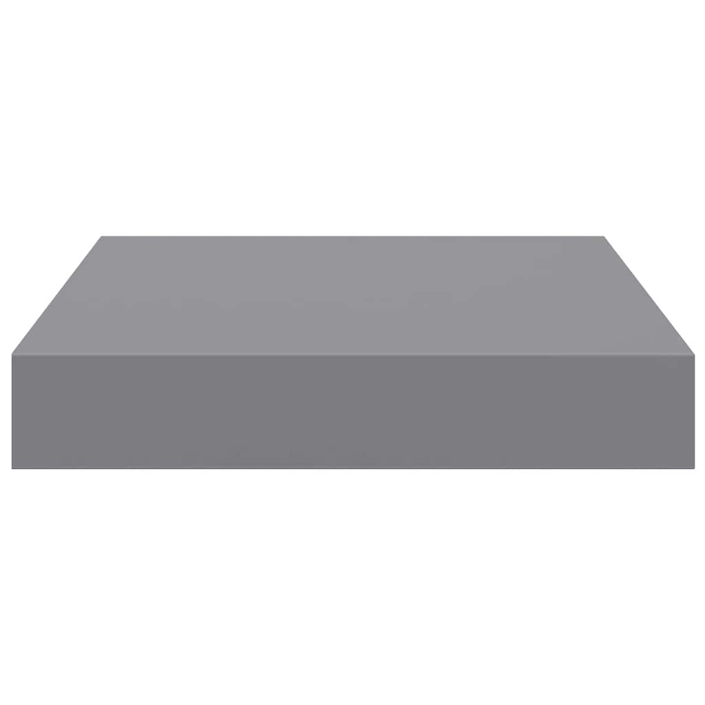 Floating Wall Shelves 4 pcs Grey 23x23.5x3.8 cm MDF